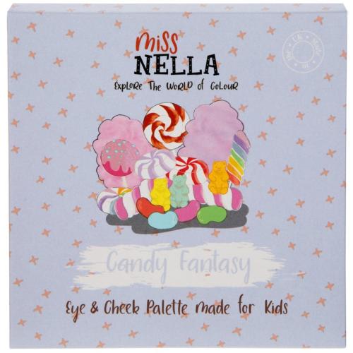 Miss Nella Explore the World of Colour Eye & Cheek Palette Made for Kids Παιδική Παλέτα 2 σε 1 Σκιά Ματιών & Ρουζ με Καθρέπτη για Απαλή Λάμψη 3g - Candy Fantasy